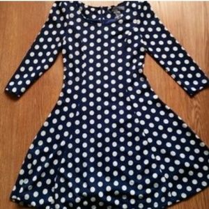 *SALE* Navy/white polka dot skater dress