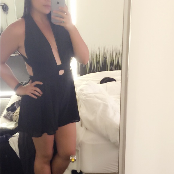 Black romper - multi-tie - Picture 1 of 4
