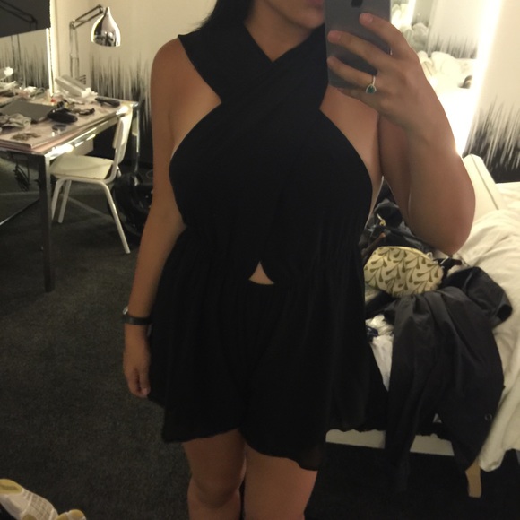 Black romper - multi-tie - Picture 4 of 4