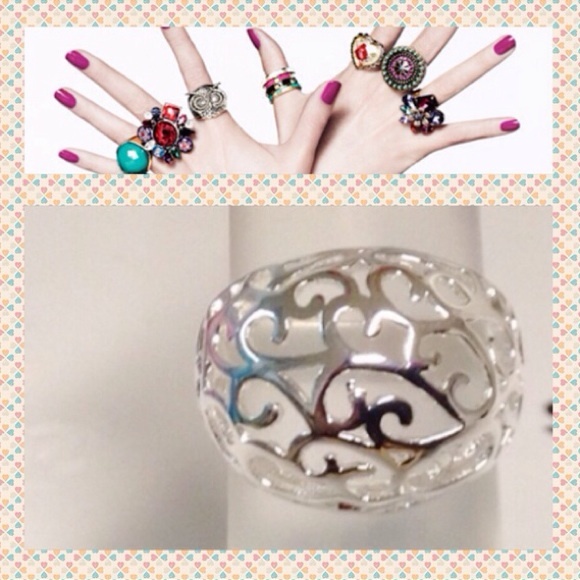 💍BEAUTIFUL UNIQUE & INTRICATE FILIGREE STERLING SILVER RING. NEW Sz 6, 7, 8.