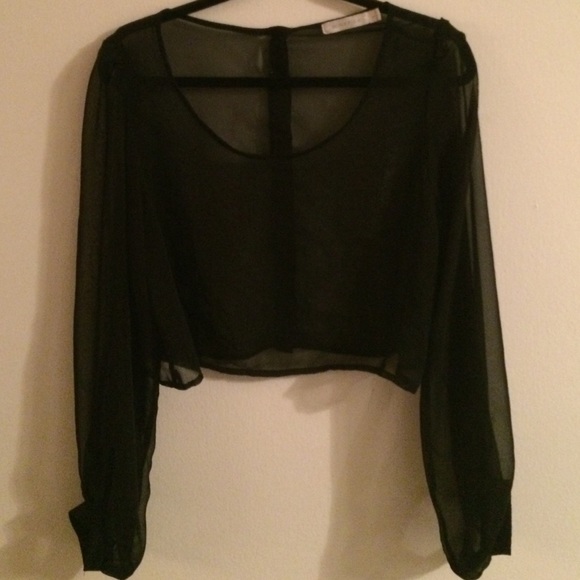 Black sheer top