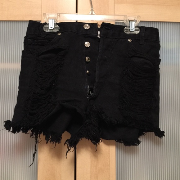 Brandy black high waisted shorts