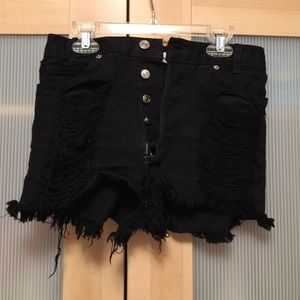 Brandy black high waisted shorts