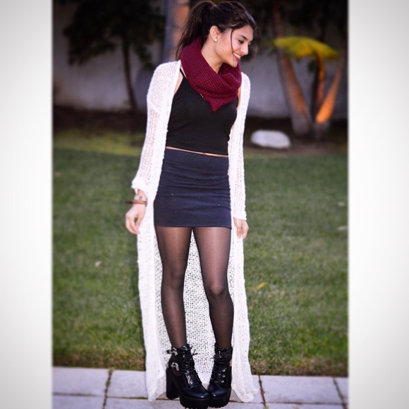 Urban outfitters Cream knit maxi sweater