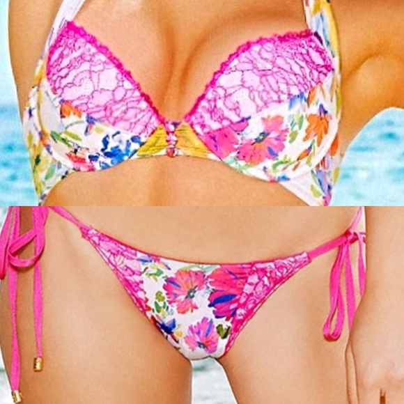 New Beach Bunny Paradise Fleur Push up Bikini M/S