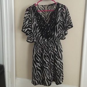 Sheer zebra print dress