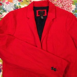 Red J. Crew schoolboy Blazer