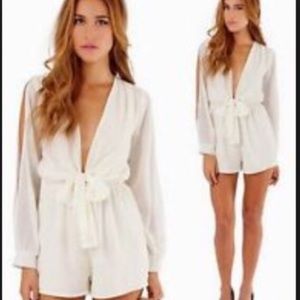 White Chiffon Romper