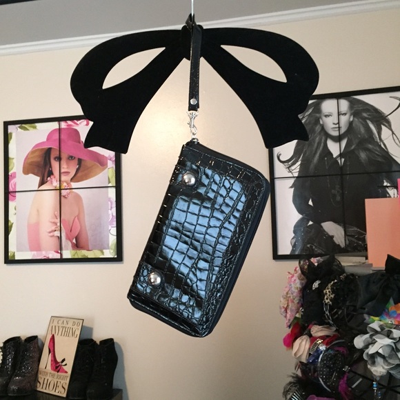 Black Snakeskin Clutch/Wallet