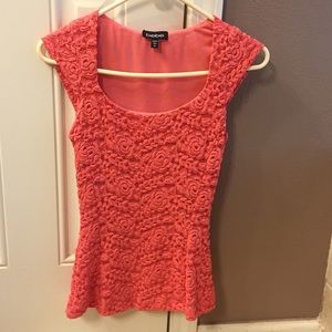 Pink lace Bebe top