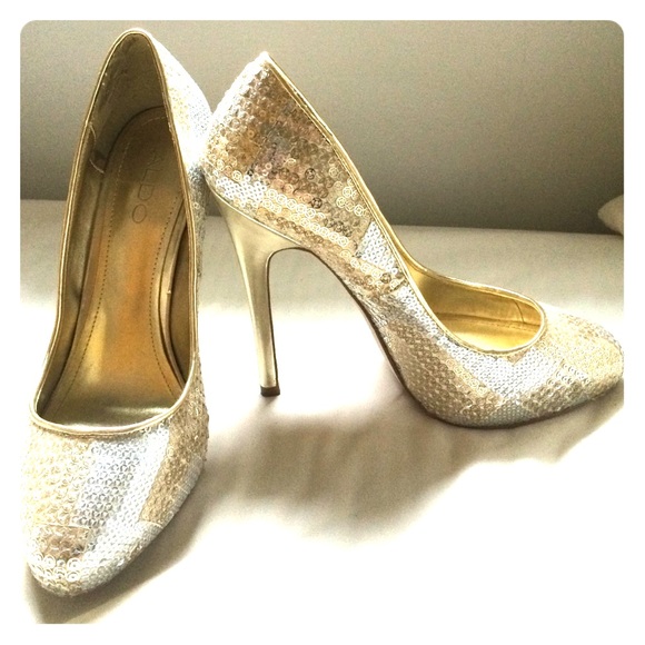 Silver and Gold ALDO Heels