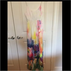 Watercolor print maxi. Nwt. Sz xs