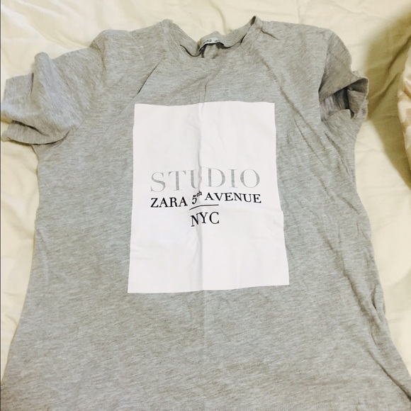 Zara studio 5th Ave t shirt gray