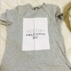 Zara studio 5th Ave t shirt gray