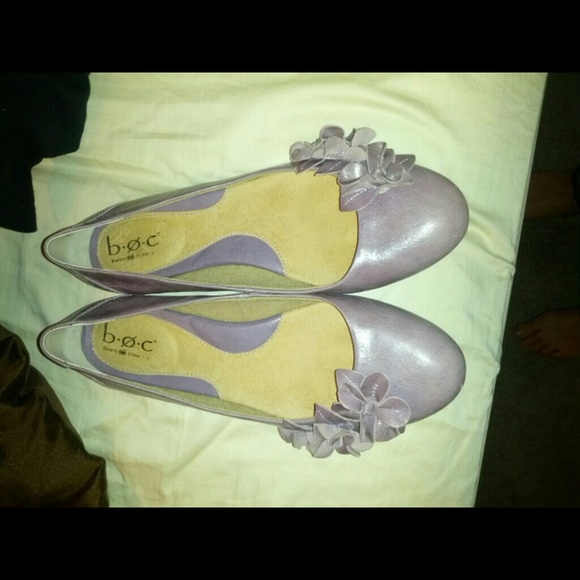 Born Concept purple flowered flats