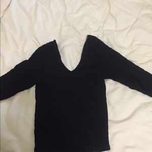 TopShop semi cropped top 3/4 sleeve
