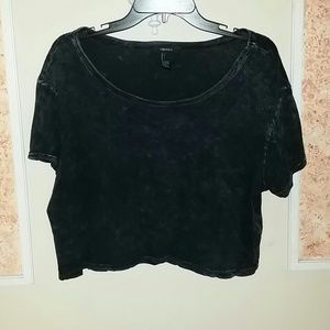 Acid washed cropped top ??