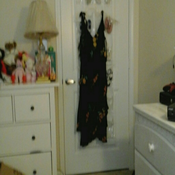 Thin black with flowers dress