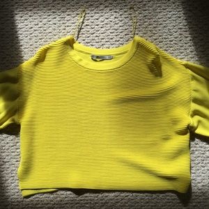 Zara Knit bright yellow sweater