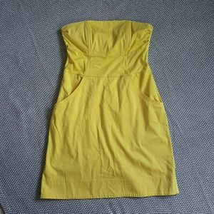H&M Yellow Strapless Summer Dress