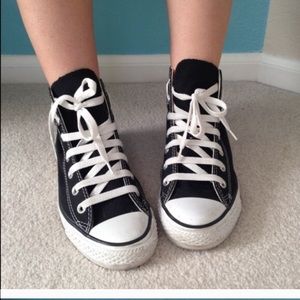 Black and White Hightop Converse