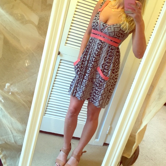 MinkPink geometric cotton dress