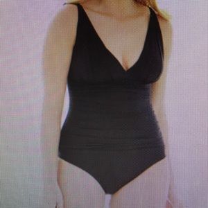 Liz Claiborne shirred 1pc swimsuit sz 14