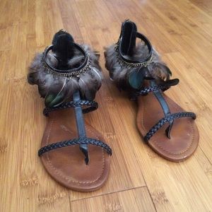 Boho Feather Sandals