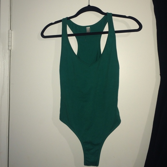 American Apparel green body suit