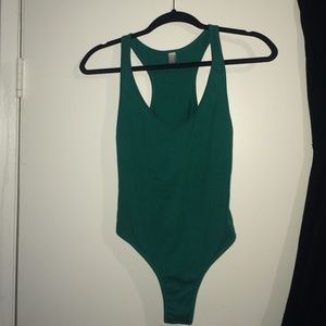 American Apparel green body suit