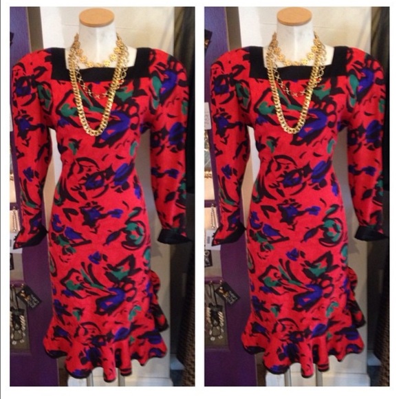 Vintage Della Roufogali Shift Dress SZ 14
