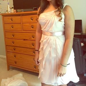 Beautiful blush pink one arm dress only worn once