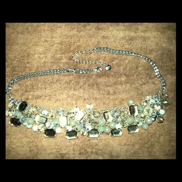 Loft necklace- light blues and crystals