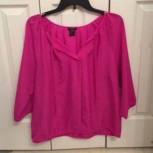 Pretty pink 3/4 sleeve Ann Taylor work shirt