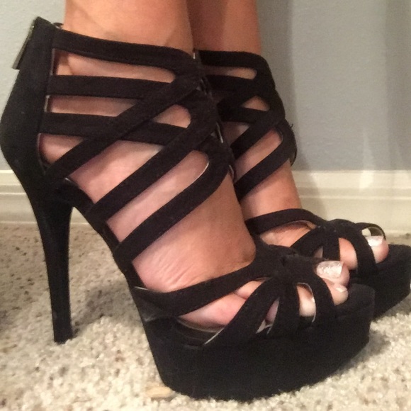 justfab black heels