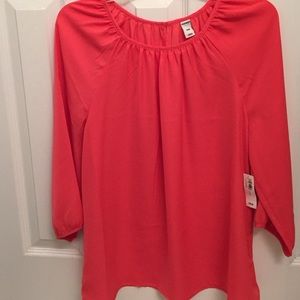 Brand new orange 3/4 sleeve shirt