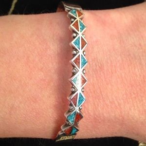 Southwestern bracelet sterling and turquoise