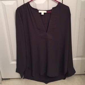 Navy green long sleeve tunic shirt