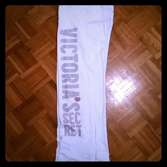 White Victorias Secret sweatpants