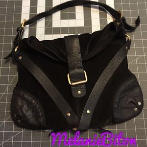 Ted Baker black leather and suede purse $50