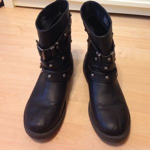 Material Girl biker boots