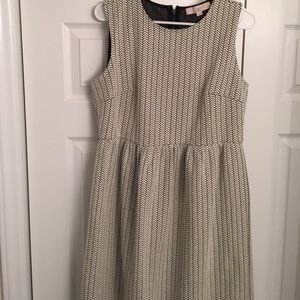 Super cute white/gray sleeveless Loft dress