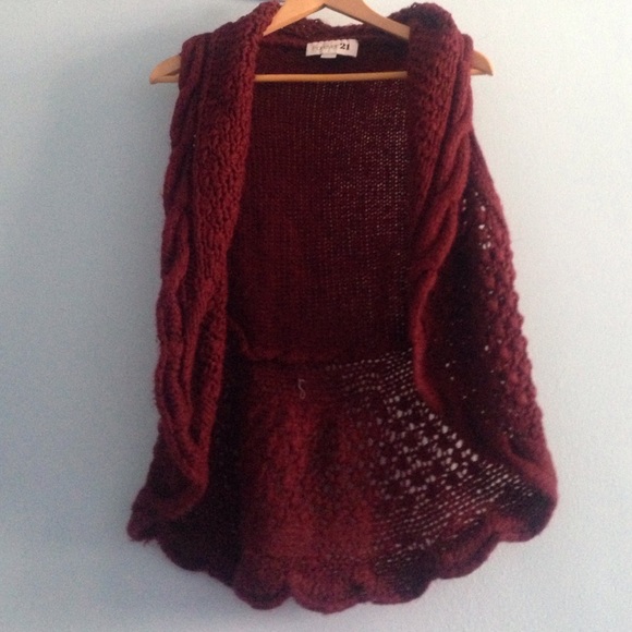Forever 21 amber cardigan vest