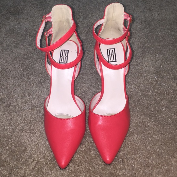 Red Strappy Heels