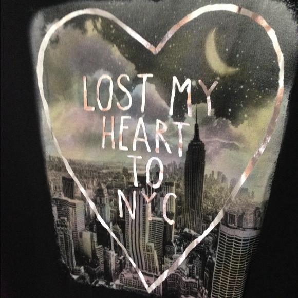 Lost my heart to NY black tee razored back, NWT 3X
