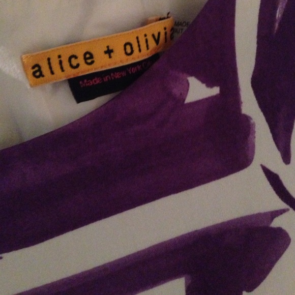 Alice and Olivia Purple Pattern Cocktail Dress - Picture 2 of 4