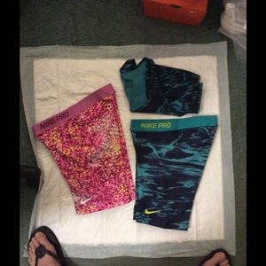 Pink Shorts Nike Pro Shorts only, small