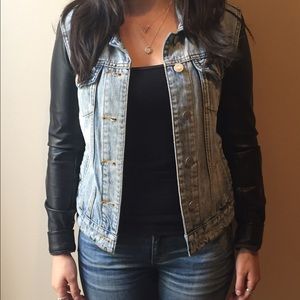 Jean leather jacket NWOT. Price negotiable!!