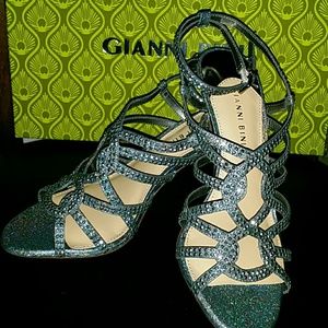 Gianni Bini Bedazzled, Shimmering Silver Heels