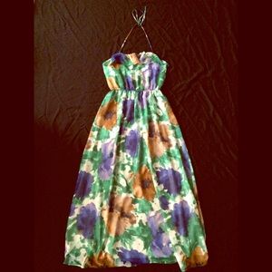 Forever21 Multicolor Floral Halter Maxi Dress